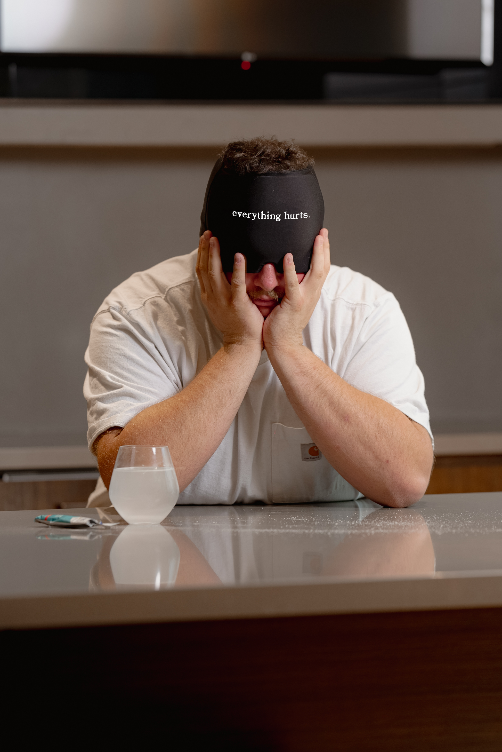 "everything hurts." hangover hugg - Hangover Hat