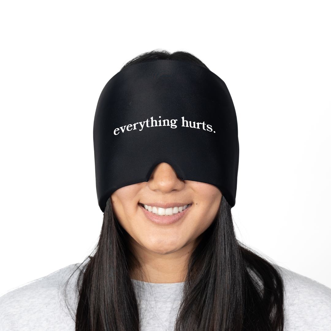 girl wearing "everything hurts" hangover hugg